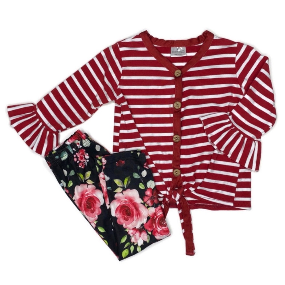 Boutique Striped and‎ Floral Outfit